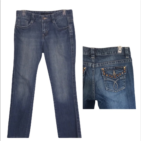 Calvin Klein Women 28/6 Lean boot mid rise jeans - Picture 1 of 12